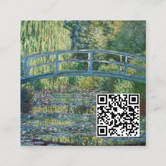 Carte De Visite Carré Claude Monet - Harmonie verte - Code QR (Devant)