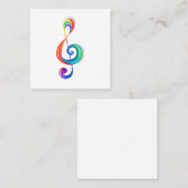 Carte De Visite Carré Clé arc-en-ciel (Devant / Derrière)