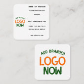 CARTE DE VISITE CARRÉ CLIENT SIMPLE CONTEMPORAIN PROPRE BLANC MODE (Devant / Derrière)