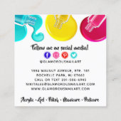 Carte De Visite Carré Clou arc-en-ciel lumineux polonais Art Tech Salon  (Dos)