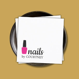 Carte De Visite Carré Clous blancs minimes et élégants