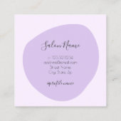 Carte De Visite Carré Clous violets minimaux modernes (Dos)