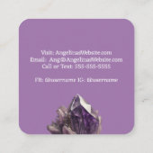 Carte De Visite Carré Cluster de cristal d'Améthyste (Dos)