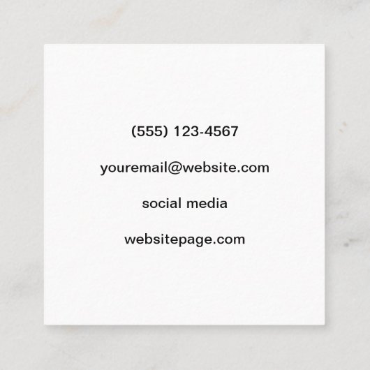 Carte De Visite Carré Codage (Dos)