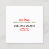 Carte De Visite Carré Code d'analyse Fraises de chocolat (Dos)