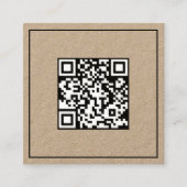 Carte De Visite Carré 🗂️ Code d'analyse minimal QR (Devant)