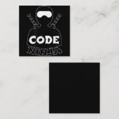 Carte De Visite Carré Code Ninja Ingénieur de codage informatique Amoure (Devant / Derrière)