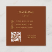 Carte De Visite Carré Code QR (Dos)