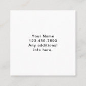 Carte De Visite Carré Code QR avec nom d'entreprise Texte circulaire gra (Dos)