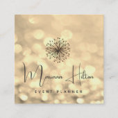 Carte De Visite Carré Code qr bokeh moderne et élégant (Devant)