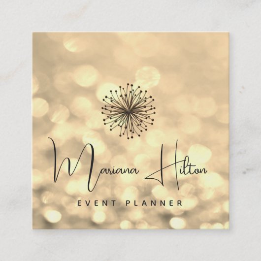 Carte De Visite Carré Code qr bokeh moderne et élégant (Devant)