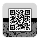 Carte De Visite Carré code QR damask professionnel