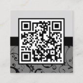 Carte De Visite Carré code QR damask professionnel (Devant)