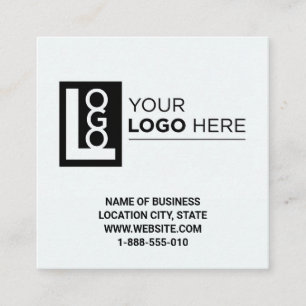 Carte De Visite Carré Code QR de Logo Moderne pour Site Web Carré
