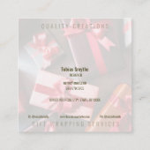 Carte De Visite Carré Code QR de Noël moderne (Dos)