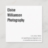 Carte De Visite Carré Code QR de nom professionnel simple blanc propre (Devant)