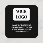 Carte De Visite Carré Code QR de numérisation de site Web carré avec log (Devant)