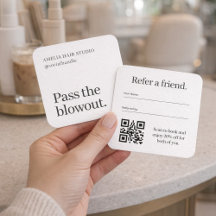 Code QR de parrainage pour salon de coiffure minim
