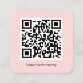 Carte De Visite Carré Code QR de votre prochain rendez-vous (Dos)