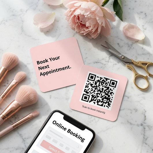 Carte De Visite Carré Code QR de votre prochain rendez-vous