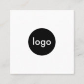 Carte De Visite Carré Code QR des médias sociaux modernes (Dos)