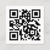 Carte De Visite Carré Code QR des médias sociaux stylé et simple (Dos)