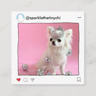 Carte De Visite Carré Code QR d'influenceur Instagram fantaisiste tendan