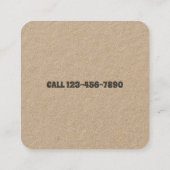 Carte De Visite Carré Code QR du marcheur de chien (Dos)