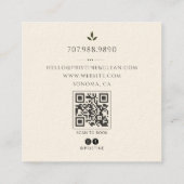 Carte De Visite Carré Code QR du service de nettoyage de maison (Dos)