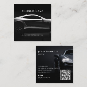 Carte De Visite Carré Code QR et médias sociaux pour voitures/ véhicules