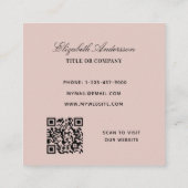 Carte De Visite Carré Code QR fleur sauvage pourpre de terre poussiéreus (Dos)