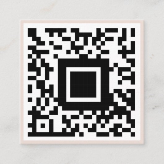 Carte De Visite Carré Code QR Initial Minimal Monogramme Noir et Ivoire (Devant)