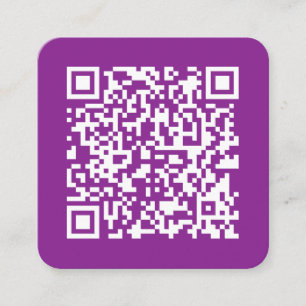 Carte De Visite Carré Code QR instantané avec l'URL de votre site web