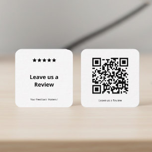 Carte De Visite Carré Code QR Laissez-nous un avis