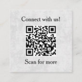 Carte De Visite Carré Code QR Logo Exécutif Gris Professionnel (Dos)