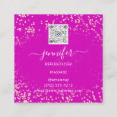 Carte De Visite Carré Code QR Logo Réflexologie Pied Massage Pied Pieds  (Dos)