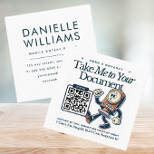 Carte De Visite Carré Code QR Marque Caractère Notaire Public