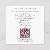 Carte De Visite Carré Code QR Mécanique Réparation automatique Acier de  (Dos)