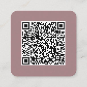 Carte De Visite Carré Code QR - Médias sociaux - Moderne-Simple-Profess