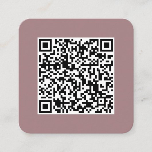Carte De Visite Carré Code QR - Médias sociaux - Moderne-Simple-Professi (Devant)