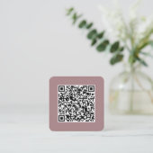 Carte De Visite Carré Code QR - Médias sociaux - Moderne-Simple-Professi (Debout devant)