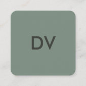 Carte De Visite Carré Code QR Minimal Moderne Vertical | Professionnel (Devant)