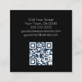 Carte De Visite Carré Code QR moderne Botanical Greenery tendance (Dos)