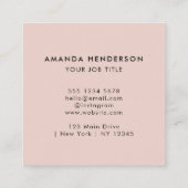 Carte De Visite Carré Code QR nettoyable pour nettoyage professionnel ro (Dos)