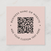 Carte De Visite Carré Code QR nettoyable pour nettoyage professionnel ro (Devant)