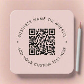 Carte De Visite Carré Code QR nettoyable pour nettoyage professionnel ro