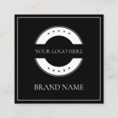 Carte De Visite Carré Code QR noir moderne Scannable Bold Professional (Devant)