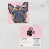 Carte De Visite Carré Code QR numérisable double photo moderne (Devant / Derrière)