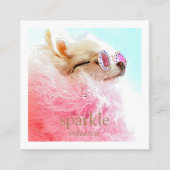 Carte De Visite Carré Code QR numérisable photo cadre moderne (Devant)