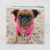 Carte De Visite Carré Code QR numérisable photo personnalisé (Devant)